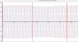 voltage waveform captured at LV - 230V