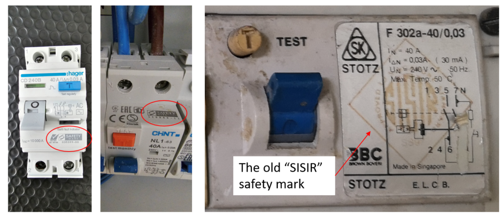 RCCB-ELCB Safety Mark